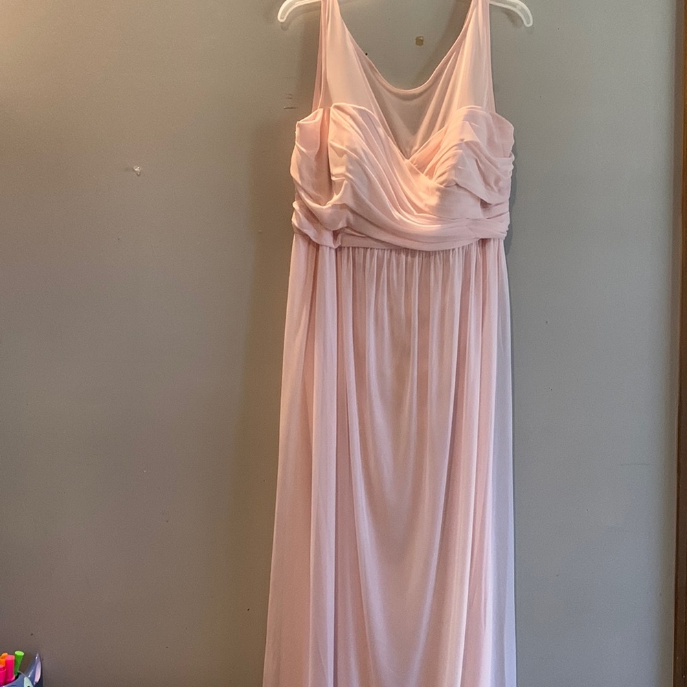Floor length pink gown